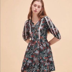 Maje floral dress with zipper Size 3
